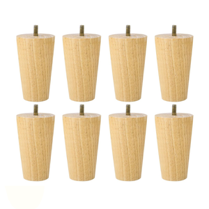 Natural Finish Solid Wood Round Furniture <b>Legs</b> <b>for</b> <b>Sofa</b> Cabinet Dresser Home Upgrade Round Wooden Furniture <b>Legs</b> - Product Image 1
