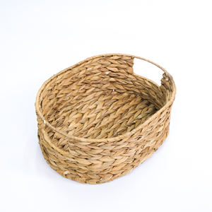 Panier en jacinthe d'eau tressé à la main pour le rangement et la présentation de pain et de légumes, vente en gros - Product Image 6