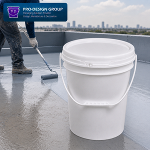 Seau en plastique de 5 gallons avec couvercle hermétique ; Seau robuste de 19 L pour peinture industrielle - Product Image 6