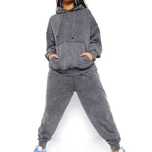 Comfortable High Quality Women Acid Wash Tracksuit Latest Design Quick Dry Women Acid Wash Tracksuit - Product Image 1
