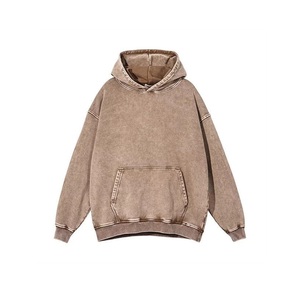 High Quality 100% Cotton Fleece Eco-friendly Lined Acid <b>Washed</b> Stone <b>Washed</b> Vintage Winter Hoodie Multi Colors Regular Fit Men's - Product Image 4