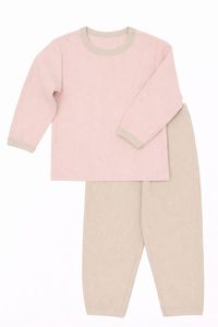 JALBEBE Set Loungewear Unisex per Neonati in Cotone/Modal/Spandex a Costine, 2 Pezzi, Maniche Lunghe, Top Morbido e Pantaloni, Abbigliamento per Casa per Tutte le Stagioni - Product Image 3