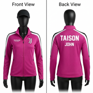 Premium 250GSM Polyester Fleece Cheerleading Hoodie Pocket <b>Waterproof</b> Breathable Unisex Autumn <b>Jacket</b> <b>Pink</b> White Panel Custom - Product Image 1