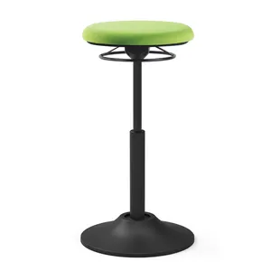 Best selling green seat black base stool sit to stand stool Hair Salon Chair for Barber