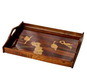 Bandeja de Servir Rectangular Resistente, Plato de Madera Pura para Cocina, Hotel, Restaurante, Bandeja de Madera Moderna - Product Image 6