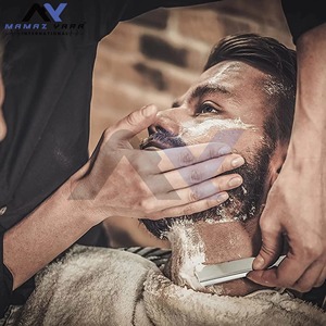 Rasoir de Barbier Classique Professionnel à Lame Droite, Qualité Salon, pour Hommes, Rasoir Shavette pour un Rasage Précis, Outil de Toilettage de la Barbe - Product Image 5