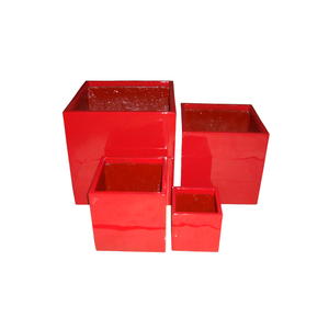 Pot de fleurs carré classique en fibre de verre pour la maison, le jardin, la terrasse, l'hôtel, le bureau, grand récipient décoratif, best-seller, production sur mesure - Product Image 6