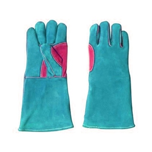 Wholesale <b>Cheap</b> Price Cowhide Split Leather Reinforced Welding Gloves Industrial Safety Firefighting <b>BBQ</b> General Purpose - Product Image 4