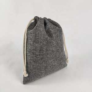 Small Eco Friendly Jute Jewelry <b>Pouch</b> with <b>Drawstring</b> for Ring Necklace and Earring Storage - Product Image 4