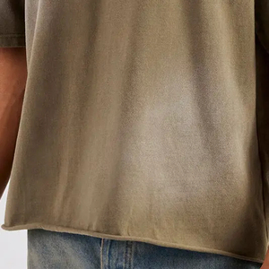 เสื้อยืดผู้ชายแฟชั่นฤดูร้อน ผ้าฝ้าย 100% ทรงบ็อกซี่ พิมพ์ลายโลโก้ DTG คอกลม ทรงโอเวอร์ไซส์  รักษ์โลก สั่งทำได้ - Product Image 2