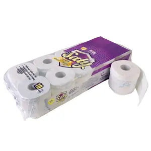 优质紫色混合木浆纸优质柔软家庭清洁卫生纸10卷越南制造商