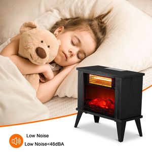 Caminetto Elettrico Autoportante in Legno da 1500W con Fiamma Realistica, Protezione dal Surriscaldamento, Design Portatile - Product Image 5