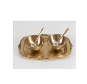 Bol de service en métal de luxe, bol à nourriture en acier inoxydable, vaisselle élégante pour la table, plat de service pour salade et fruits, accent de table pour la maison - Product Image 2