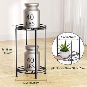 Support de plante en fer de grande qualité à prix raisonnable, au design moderne, adapté aux maisons et aux solutions de jardinage en petits espaces. - Product Image 2