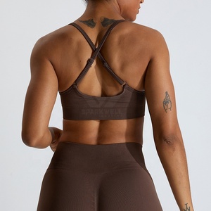 Women's Black 2 Piece Yoga Set Ruched Sports Bra High Waist <b>Flared</b> <b>Leggings</b> Seamless Stretch Activewear - Product Image 5