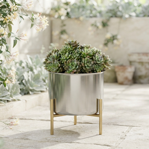 Green Plant Decor <b>Outdoor</b> Decorative Stainless Steel Metal <b>Planter</b> Custom Sale Minimalist Metal <b>Planters</b> - Product Image 1