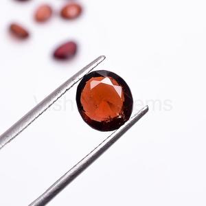 Granate natural de Mozambique de 7-9 mm, facetado, corte rosa, forma ovalada, parte trasera plana, rodajas de piedra preciosa sueltas para la fabricación de anillos y joyería. - Product Image 4