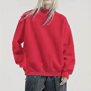 Sudadera de Invierno de Cuello Alto para Mujer, de Poliéster/Algodón, Lisa, de Manga Larga, de Alta Calidad, Holgada y Ligera - Product Image 3