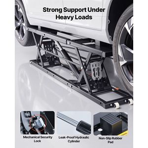 Sollevatore Auto Portatile in Acciaio Rinforzato, Capacità 4000 kg, Altezza Massima 70 cm, Unità di Alimentazione 120V con 4 Cuscinetti in Gomma per Camion fino a 5t - Product Image 6