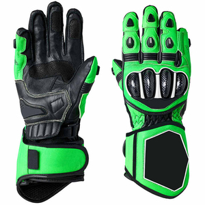 Gants de moto unisexes pour course, compatibles écran tactile, en cuir, couleur unie, pour la course, gants de motocross pour l'été - Product Image 5
