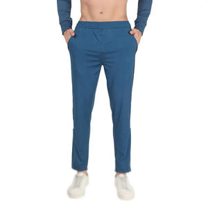 Pantalon de jogging évasé pour homme, 100% coton molletonné respirant, idéal pour le fitness, la gym et le streetwear. - Product Image 1