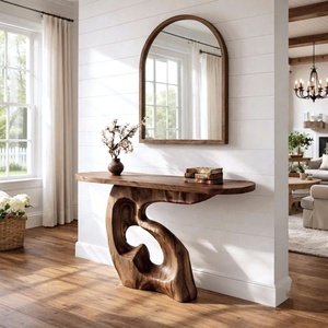 Muebles de madera ecológicos para decoración de apartamentos, mesas de consola de madera maciza natural con diseño único, muebles de madera para hoteles, muebles de diseño. - Product Image 2