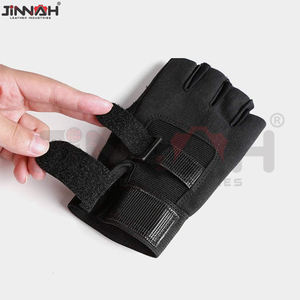 Custom <b>Men</b> <b>Fingerless</b> Cycling <b>Gloves</b> Neoprene & Leather Washable Outdoor Sports Half Finger Custom Color & Packaging Adult Use - Product Image 4
