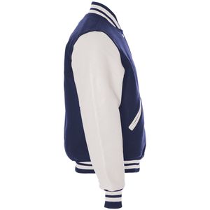 Premium Men's Wool Letterman <b>Jacket</b> with Real <b>Leather</b> Custom University Baseball <b>Jacket</b> with Covered Button Closure - Product Image 5