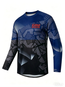 Breathable Quick Dry Motorcycle Racing Jersey Long Sleeve Motocross Shirt Downhill Bike Cycling <b>Top</b> OEM - Product Image 4