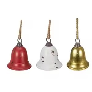 Ornement en forme de cloche fait main, accent métallique pour les thèmes de la célébration de Noël - Product Image 3