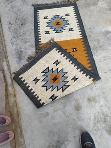 Southwestern Handwoven Wool Jute Runner <b>Rug</b> <b>Boho</b> Tribal Geometric Kilim Hallway Rustic Farmhouse Entryway Custom Carpet - Product Image 4