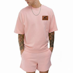 High Quality Two-Piece <b>Twin</b> <b>Set</b> for Men Custom Color Soft Breathable T-Shirt and Shorts with Print Custom Logo - Product Image 3