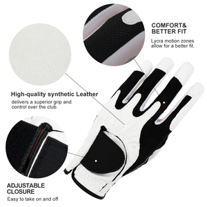 Gants de golf en cuir respirants de qualité supérieure, sur mesure, nouveau design, impression de logo personnalisée pour hommes - Product Image 3