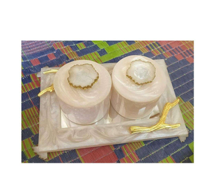 Lot de pots à fruits secs en résine écologique, idéal pour les cadeaux, personnalisables et peints à la main, pour la décoration de mariage et de la maison, qualité supérieure, fabriqués en Inde. - Product Image 5