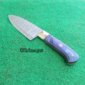 Couteau de chef japonais Gyuto en acier Damas éco-responsable fait main, vente en gros, pour usage quotidien en cuisine, couteau Santoku avec manche en bois - Product Image 4