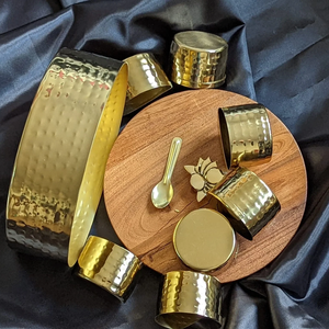 Excellent Quality Brass Spice <b>Box</b> Pure Brass Spice <b>Box</b> With Lid And Bowls Handcrafted Metal <b>Herb</b> Storage Set - Product Image 6