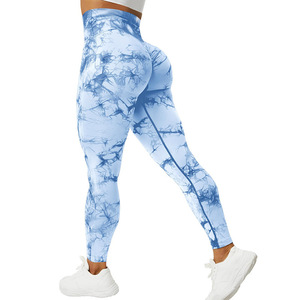 Women Leggings Tights High Waist Workout <b>Yoga</b> <b>Pant</b> Spandex/Nylon Quick Dry Heat-Transfer Printed Solid Pattern Custom Packing - Product Image 4