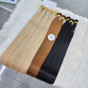 ผมต่อแบบปลายแบน 100% เกรดพรีเมียม เวอร์จิ้น ดับเบิ้ลดรอว์น เคราติน ผมแท้ เย็บด้วยเครื่องจักรแบบดับเบิ้ลเวฟท์ ผลิตในเวียดนาม - Product Image 3