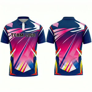 เสื้อโปโลผู้ชายสไตล์สปอร์ต โลโก้สั่งทำได้ แขนสั้น ดีไซน์ลายเรขาคณิตแบบ Color Block แห้งเร็ว ผลิตจากผ้าถักโพลีเอสเตอร์ 100% - Product Image 3