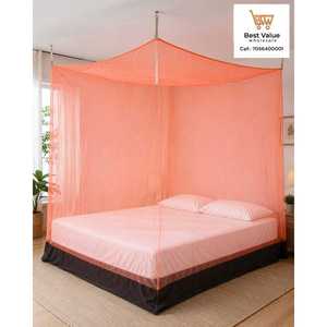 Portable 6x6x4 FT <b>Double</b> <b>Folding</b> Mosquito Net Modern Design Polyester <b>Bed</b> Net for Outdoor Home Hotel Travel King Size - Product Image 1