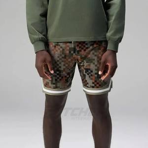 Shorts Deportivos Personalizados de Cintura Media Antiarrugas con Bordado en Tela de Lona para Hombre, Pedidos al por Mayor - Product Image 6