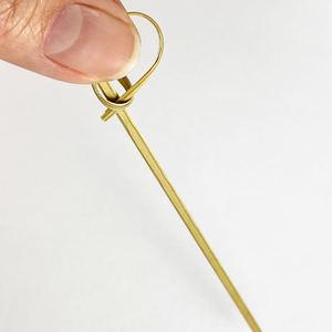 Paquete de 50 Palillos de Bambú de 4.5 Pulgadas con Diseño de Lazo Elegante para Aperitivos de Boda, Tablas de Charcutería, Adornos para Cócteles - Product Image 3