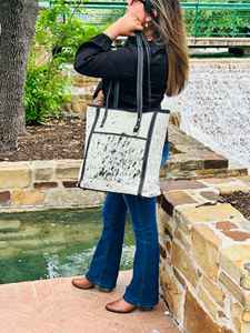 Sac fourre-tout en cuir véritable personnalisé avec fermeture éclair, broderie, couleur unie, style vintage, sac à main de créateur LHTB-0051 - Product Image 4