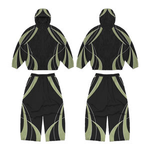 Conjuntos de Chaquetas Impermeables Sublimadas Personalizadas al por Mayor, Trajes Deportivos de Nailon de 2 Piezas - Product Image 2