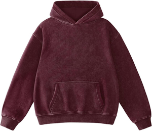 Sweat-shirts à capuche unisexes décontractés, effet délavé, coupe ample, 100% coton, épais et confortables, impression personnalisée ou logo brodé - Product Image 5