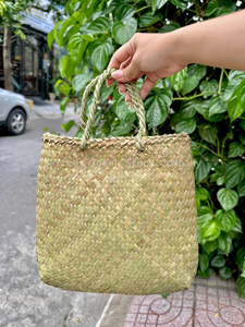 Bolsa de mano de paja trenzada al por mayor para exportación, estilo Maori, de lino, para playa, todos los tamaños, artesanía de fábrica original - Product Image 4