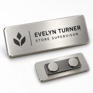 Placa de Identificación Metálica para Empleados, Logotipo Personalizado, Etiqueta con Nombre del Personal, Fabricante OEM, Venta al Por Mayor - Product Image 2