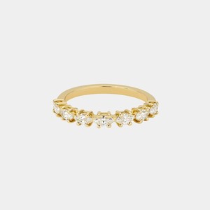 Anillo Apilable de Diamante Cultivado en Laboratorio con Corte Marquise East West, Engaste de Puntas, Joyería Fina Moderna para Uso Diario, Oro Sólido de 14K y 18K - Product Image 1