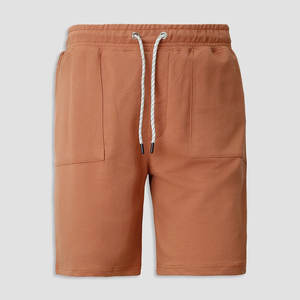 Shorts cargo amples respirants d'été pour hommes, couleur unie, taille mi-haute, ourlet élastique, non-tissé, écologique, avec cordon de serrage et logo personnalisé - Product Image 1