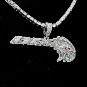 Venta al por mayor 925 plata esterlina VVS personalizado joyería fina dijes y colgantes León 3D Hombre con personalizado último Moissanite colgante - Product Image 4